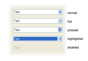 Dropdown Combo Box states